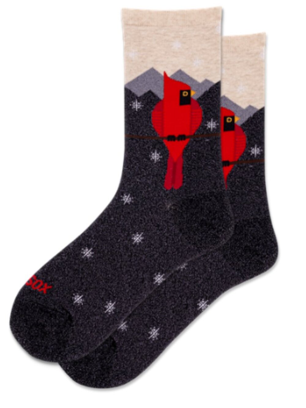 Women's HOTSOX Crew Sock NWT | Metallic Cardinal Socks